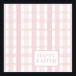 Pink Mix Plaid Poster<br><div class="desc">Gorgeous shades of pink slightly unusual plaid design Easter poster. Simple,  but chic,  seasonal poster for your Easter gathering. The greeting can be changed font-wise. Add some cheerful decorations to your home with this soft pink plaid design.</div>