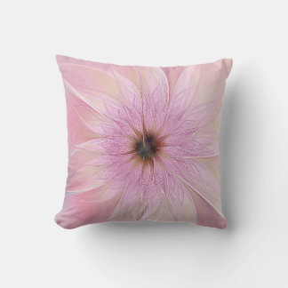 Pink Modern Valentine Flower Pillow Kudde
