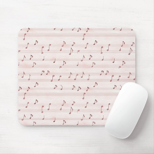 Pink Music Notes Sheet Musmatta (Med mus)
