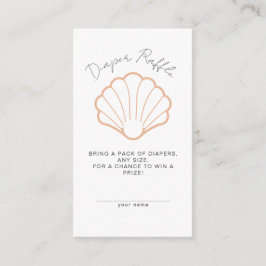 Pink Nautical Stripes Clamshell Baby Girl Shower Tilläggskort