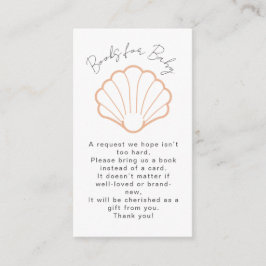 Pink Nautical Stripes Clamshell Baby Girl Shower Tilläggskort
