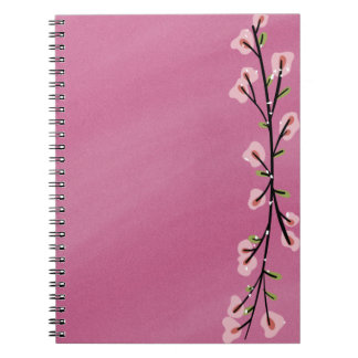 Pink Notebook with Floral Accent – Cute Aesthetic Anteckningsbok