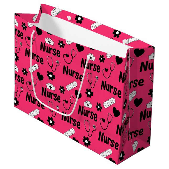 Pink Nurse Life Seamless Pattern (2) (Framsidan Vinklad)