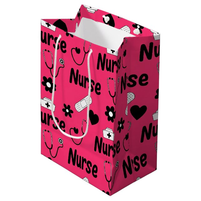 Pink Nurse Life Seamless Pattern (2) (Framsidan Vinklad)