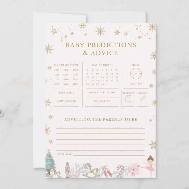 Pink Nutcracker Ballet Baby Prediction Advice Game (Framsida)