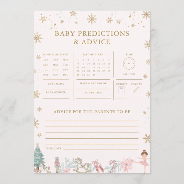 Pink Nutcracker Ballet Baby Prediction Advice Game (Framsida)