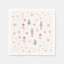 Pink Nutcracker Ballet Birthday Paper Napkins Pappersservett