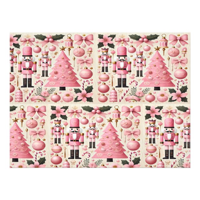 Pink Nutcracker Christmas Tree  Fototryck (Framsidan)