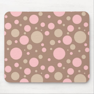 ~~Pink- och bruntpolka dots Musmatta