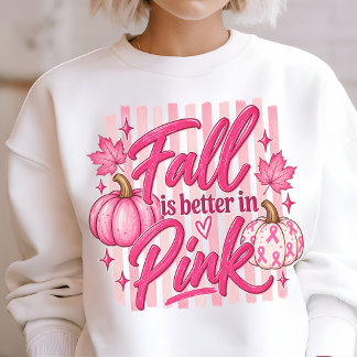Pink Oktober Höst Bröstcancer Medvetenhet Rosa T Shirt