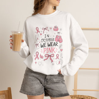 Pink oktober höst bröstcancer medvetenhet rosa t shirt