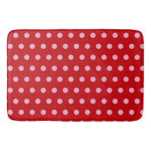 Pink on Red Polka Dots 