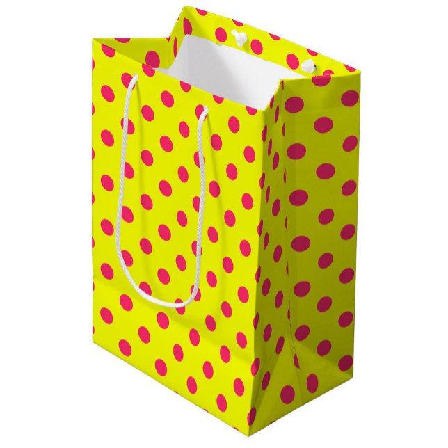 Pink On Yellow Polka Dots Pattern Design  (Skapare uppladdad)