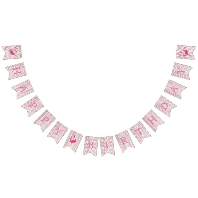 Pink One Silly Cat 1st Birthday Welcome Vimplar (Alla)