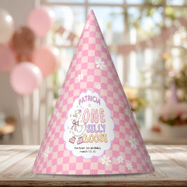 Pink One Silly Goose-Retro Girl First Birthday