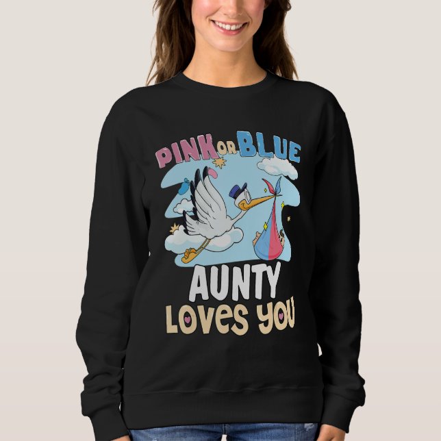 Pink or Blue Aunty Loves You Best Auntie Ever Aunt T Shirt (Framsida)