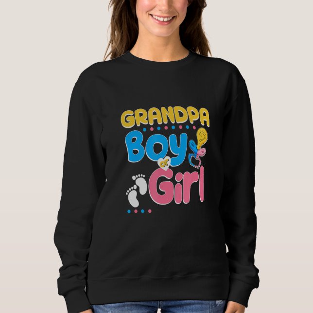 Pink or Blue Grandpa Loves You Best Grandfather Ev T Shirt (Framsida)