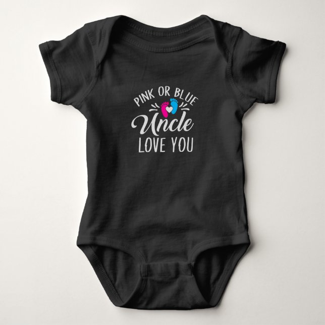 Pink or blue Uncle loves you T Shirt (Framsida)
