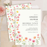 Pink Orange Pretty Floral Bridal Lingerie Shower  Inbjudningar<br><div class="desc">Pretty floral lingerie shower invitation for the bride to be. The vibrant yet soft palette of pink and orange flowers captures the delicate beauty of blooming flowers, creating a romantic and celebratory atmosphere. It's perfect for a lingerie shower, bridal shower, or any feminine gathering where a touch of floral charm...</div>