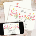Pink Orange Pretty Floral Rehearsal Dinner Inbjudningar<br><div class="desc">Wildflower wedding rehearsal dinner invitation with watercolor flowers. Featuring a delicate floral border of pink, orange and yellow wildflowers, this design evokes a sense of natural beauty and romantic whimsy. The soft, hand-painted aesthetic is perfect for a spring or summer celebration, adding a unique, handcrafted feel to your celebration. Perfect...</div>