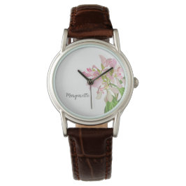 Pink Orchid Floral Design – Elegant Botanical Art Armbandsur