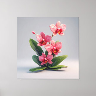 Pink Orchid Flower Arrangement Canvastryck