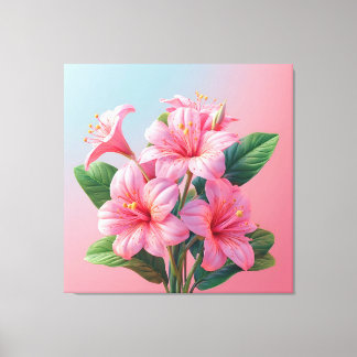 Pink Orchid Flower Arrangement Canvastryck