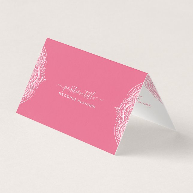 Pink ornate frame on white background 2 kort (Framsida)