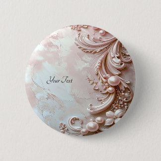 Pink Ornate Pearl and Floral Button Knapp