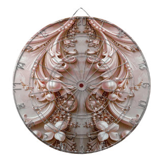 Pink Ornate Pearl and Floral Dartboard Darttavla