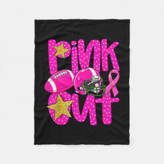 Pink out football pink ribbon breast cancer fleecefilt