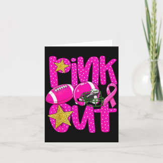 Pink out football pink ribbon breast cancer kort