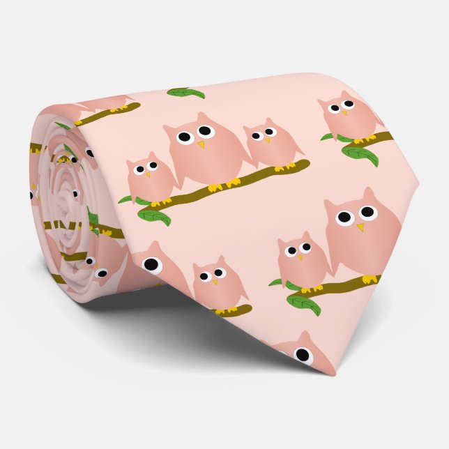 Pink Owls Design Any Colour Background Slips (Rullad)
