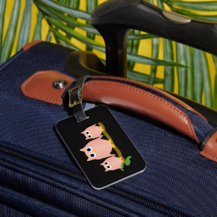 Pink Owls Design Bagagebricka