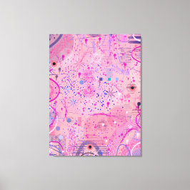 Pink Party Maximalist Art Canvastryck