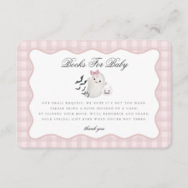 Pink Pastel Little Boo Ghost Books for Baby Insert Tilläggskort