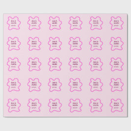 Pink pastel retro wedding border frame name date presentpapper