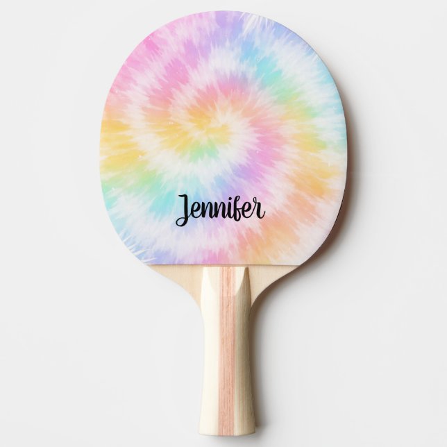Pink Pastel Tie Dye Girly Chic                     Pingisracket (Framsidan)