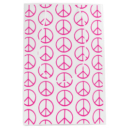 Pink Peace Sign Gift Wrap