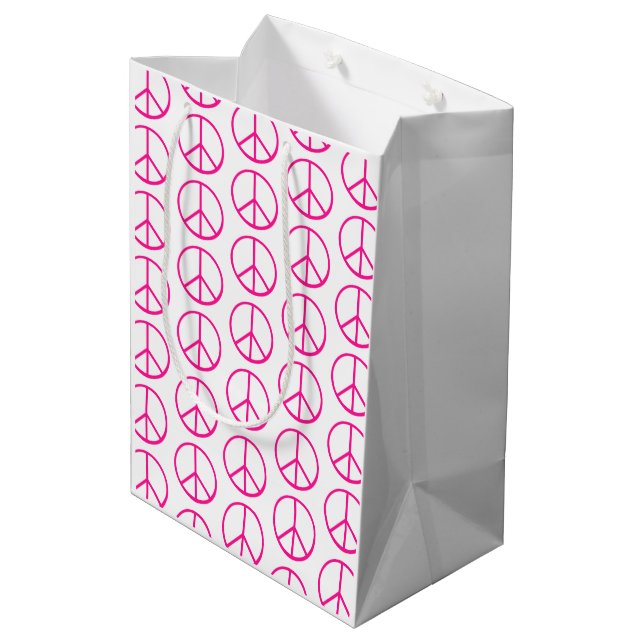 Pink Peace Sign Gift Wrap (Baksidan Vinklad)