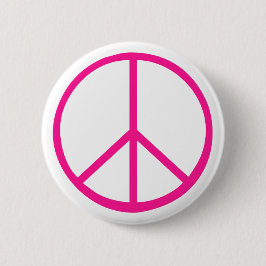 Pink Peace Sign Modern White Knapp