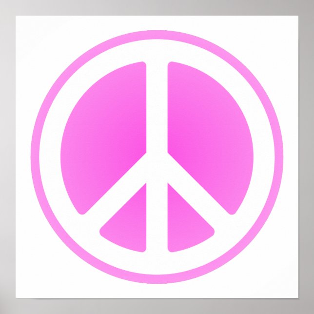 Pink Peace Symbol Poster (Framsidan)