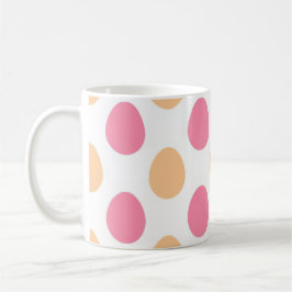 Pink Peach Pastel Easter Eggs Pattern Kaffemugg
