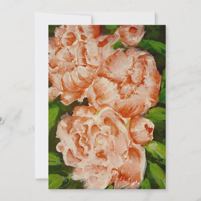 Pink Peoney Julkort (Framsida)