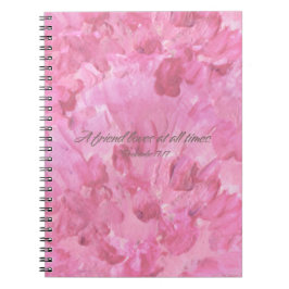 Pink Peony-A Friend Loves Spiral Notebook Anteckningsbok