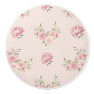 Pink Peony and Rose Pattern Knopp