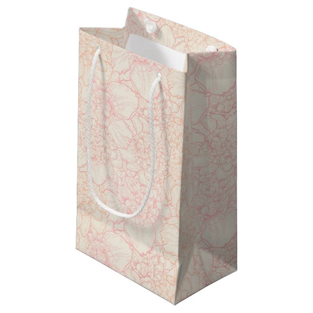 Pink Peony Floral Pattern (Framsidan Vinklad)