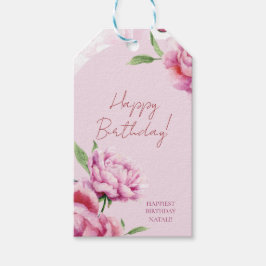 Pink Peony  Presentetikett