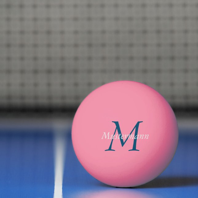 Pink personalisiert mit Monogramm Pingisboll (Netto)