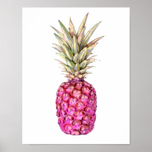 Pink Pineapple Print Poster